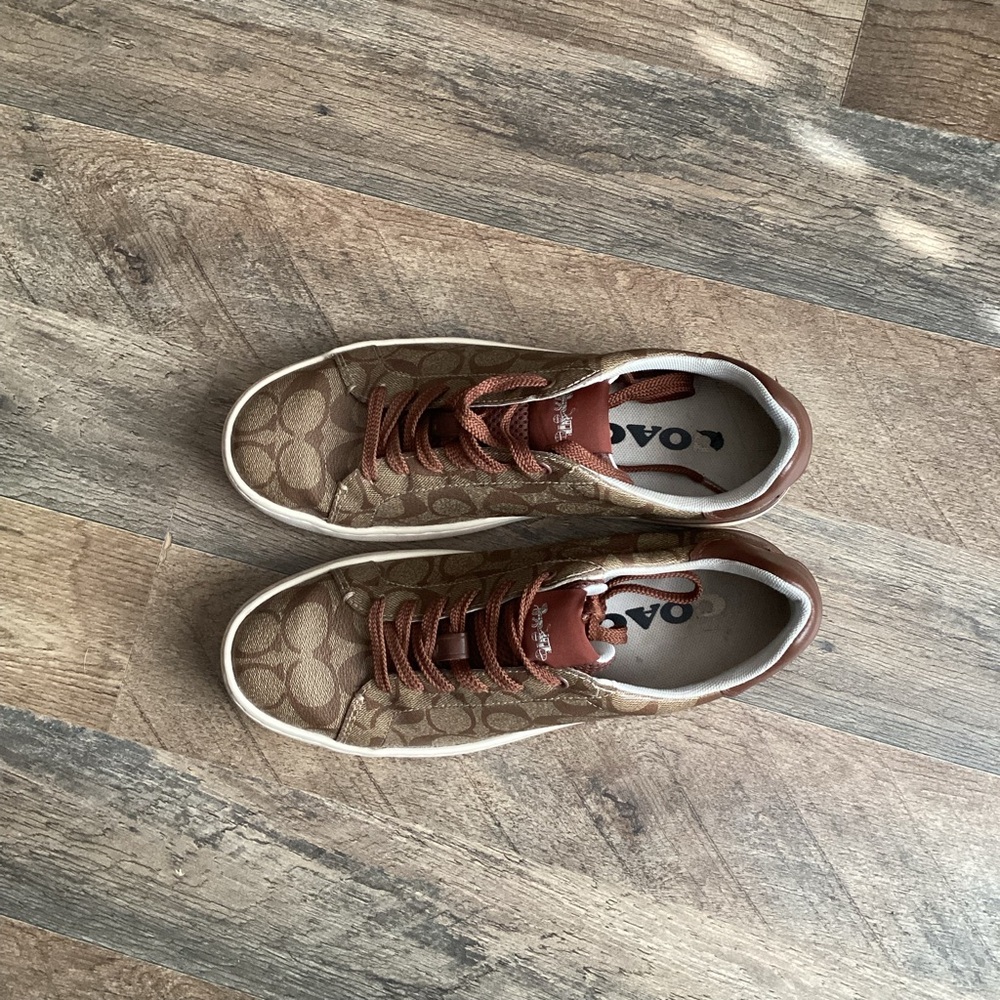 Coach Brown Patterned Casual Sneakers - Picture 3 of 5